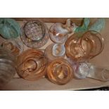 Selection of glass vases mainly Caithness