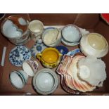 Belleek cup, pot, dish etc, assorted jugs,