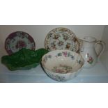 Aynsley Pembroke bowl, floral pattern jug,