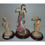 Three Leonardo Collection figurines in original boxes