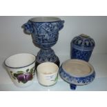 Wemyss pottery style vase and another similar vase by Villeroy & Boch (2),