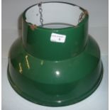 Green enamel industrial style light shade