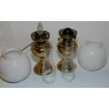 Selection of paraffin lamps (converted to electric),