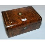 Tunbridge Ware style box with Mother of Pearl inlay