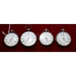 Continental silver pocket watch and three other (4)
