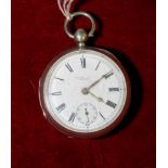 Birmingham silver hallmarked 1874 cased pocket watch,
