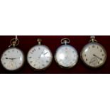 Silver cased pocket watch,