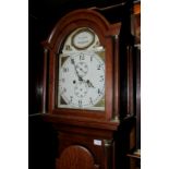 8 day long case clock by Woodcock Colchester,