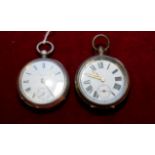 Silver cased pocket watch movement by Barclay & Company Brooklyn No.
