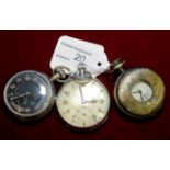 Black faced military style pocket watch by Ingersoll, the movement marked Robt. H.