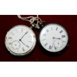Continental silver cased pocket watch made in Switzerland for H. E. Peck London, the case marked 0.