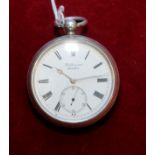 London silver hallmarked 1893 cased pocket watch by J.
