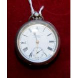 Silver cased (935) Swiss made pocket watch,