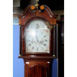 Late 18th C 8 day long case clock by David Laing Edinburgh of small proportions,