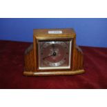 Art Deco oak cased mantel clock,