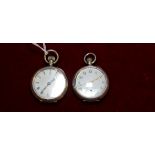 Silver cased fob watch and a similar watch (2)