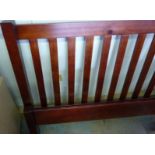 Slatted double bed head board and foot board