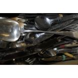 Box of assorted cutlery,