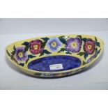 Malin shallow bowl with pansy pattern