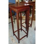 Pair of Chinese style mahogany jardiniere stands