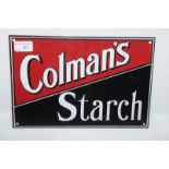 Reproduction Coleman Starch tin advertising sign