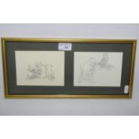 Small gilt framed Winnie The Pooh drawing