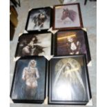 Six framed fantasy portraits