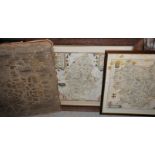 Oak framed map depicting Stafford Countie & Towne,