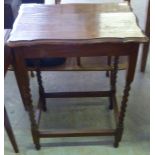 Oak occasional table on barley twist supports