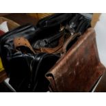 Large briefcase/travel bag and leather briefcase