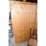 Pine double door wardrobe