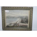 Small gilt framed print depicting North Bay Scarborough