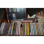 Box of assorted CDs and cassette tapes including Doris Day, Peters And Lee, Mario Lanzer,