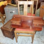 Pair of dining chairs with drop in seats,