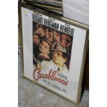 Gilt framed reproduction film poster 'Casablanca'