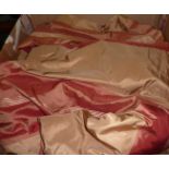 Three large satin fully lined curtains