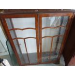 Mahogany with two glazed doors