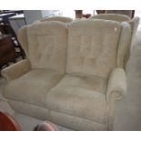 Two seater sofa and two upholstered armchairs