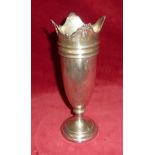 Birmingham silver hallmarked vase with w