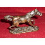 Small bronze figure of a prancing horse