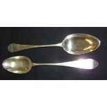 Pair of Georgian silver Old English tabl