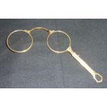 Pair of Victorian gold (unmarked) sprung