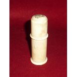 Victorian ivory screw top sewing bobbin