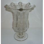 19th C glass celery vase
