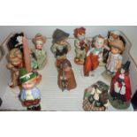 Selection of decorative figurines including Friedel Bavaria, Goebel etc.