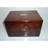 Mahogany writing box with mother of pearl inlay