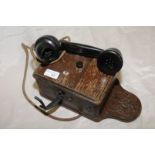 Wall mounted Tel railway style telephone the reverse marked N1183A1