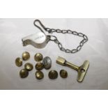 Brass LNER door key,