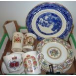 Selection of commemorative mugs,