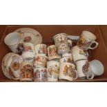 Selection of commemorative cups,